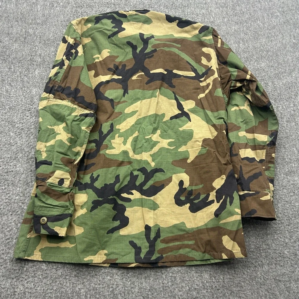 Woodland Camo BDU Jacket Large Regular Hot Weather Combat Coat US Navy